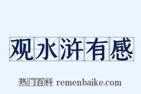 观水浒有感是什么意思的图片
